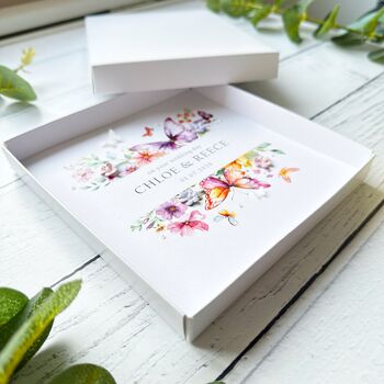 Personalised Wedding Card: Floral Butterly Design Handmade, 10 of 10