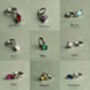 Sterling Silver Birthstone Charm Necklace, thumbnail 5 of 10