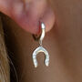 Sterling Silver Lucky Horseshoe Earrings, thumbnail 1 of 7