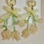 Flower Beaded Earrings, thumbnail 2 of 2