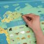 Colourful Wild World Scratch Off Map, thumbnail 3 of 5