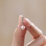 Sterling Silver Genuine Freshwater Pearl With Skinny Hoop Earrings, thumbnail 4 of 11