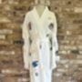 Long Organic Cotton Robe: White With Multi Coloured Mini Eye, thumbnail 6 of 7