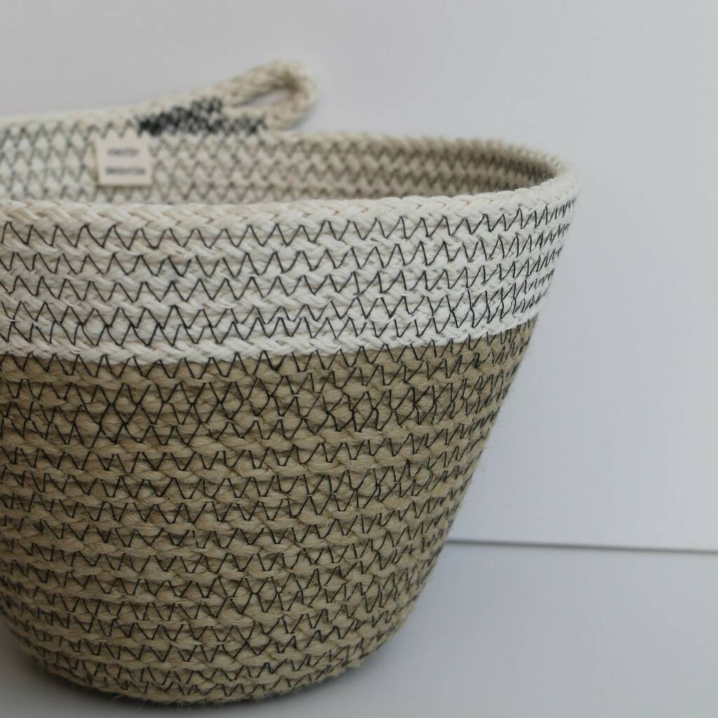 Two Tone Large Rope Bowl, 1 of 5