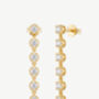 Moissanite Gold Or Silver Drop Tennis Earrings, thumbnail 8 of 9