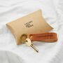 Personalised What3words Leather Keyring, thumbnail 3 of 4