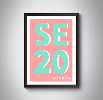 Se20 Anerley, Penge, London Postcode Art Print, 5 of 5
