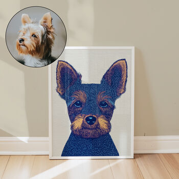 Personalised Cat Dog Pet Portrait Giclée Art Print, 2 of 3