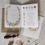 Spring Flowers Folded Wedding Invitation Suite, thumbnail 3 of 11