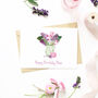 Personalised Jug Of Flowers Birthday Card, thumbnail 1 of 2