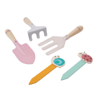 Little Tribe Pink Wooden Garden Tool Set | Ages Three+, 2 of 5