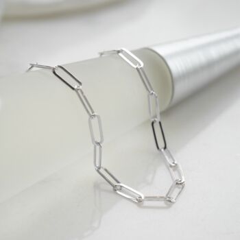 Sterling Silver Paperclip Chain Necklace, 5 of 6