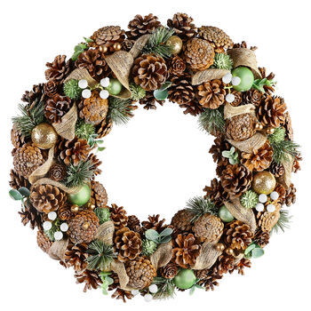 Personalised Winter Forest Natural Door Wreath, 2 of 5