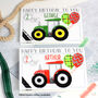 Personalised Red Tractor Age Birthday Card, thumbnail 5 of 8