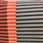 Combed Stripe Cushion, Coral, Peach + Grey, thumbnail 2 of 5