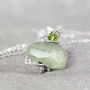 Green Prehnite Necklace In Silver Or Gold, thumbnail 8 of 11