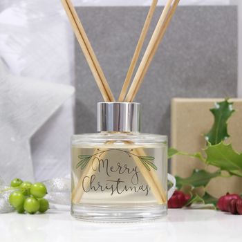 Personalised 'Merry Christmas' Reed Diffuser Gift Set, 3 of 7