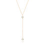 Delicate Silver Rose Or Gold Pearl Lariat Necklace, thumbnail 3 of 7
