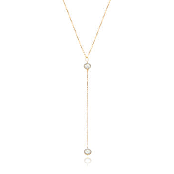 Delicate Silver Rose Or Gold Pearl Lariat Necklace, 3 of 7
