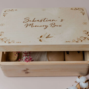 Personalised Memory Box With Bird Design, 3 of 11