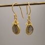 Labradorite Cute Dangle Silver Earrings, thumbnail 2 of 8