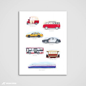 City Transportation Watercolour Poster, 2 of 3