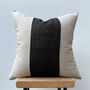 Block Cushion Cover Black And Beige, thumbnail 3 of 5