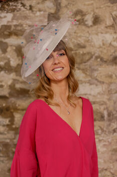 Polkadot Boater Hat For Special Occasions 'Bonbon', 4 of 7