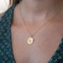 Engraved Gold Plated Sagittarius Zodiac Necklace, thumbnail 4 of 7