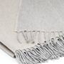 100% Pure Cashmere Throw Cloud Grey Reversible, thumbnail 2 of 6
