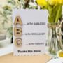 Personalised Teacher Thank You Wooden Abc Card, thumbnail 4 of 5