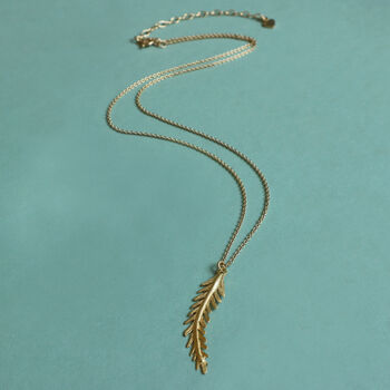 Gold Plated Fern Pendant, 2 of 7