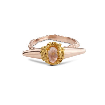 Golden Rose Quartz Meteor Ring, 3 of 3