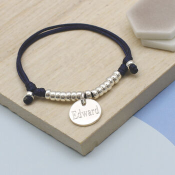 Teen Personalised Sterling Silver Friendship Bracelet, 2 of 7