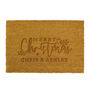 Personalised Merry Christmas Rectangle Indoor Doormat, thumbnail 5 of 5