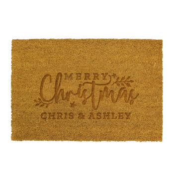 Personalised Merry Christmas Rectangle Indoor Doormat, 5 of 5