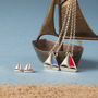 Silver Sail Boat Studs, thumbnail 3 of 6