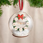 Family Wreath Personalised Christmas Bauble, thumbnail 2 of 2