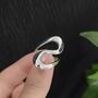 Infinity Loop Adjustable Ring Chunky Gold Statement Band, thumbnail 2 of 5