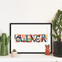 Personalised Abstract Colourful Name Print, thumbnail 1 of 6