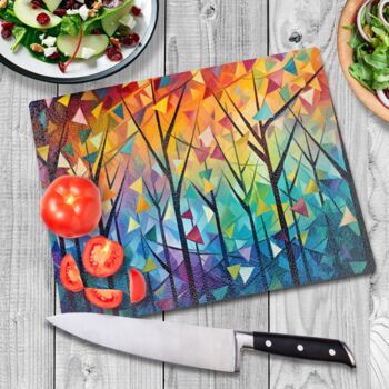 Forest Of Colour Textured Glass Chopping Board, 3 of 8