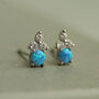 Blue Opal Stud Earrings, thumbnail 1 of 11