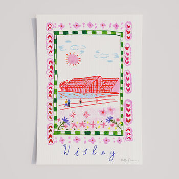 Rhs Garden Wisley Art Print – Heritage Pink Surrey Poster, 6 of 6