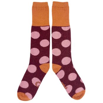 Ladies Patterned Soft Lambswool Socks, 5 of 7
