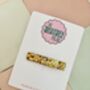 Gold And Silver Glitter Resin Hair Clip / Mixed Metallic Barrette / Elegant Birthday Gift For Her, thumbnail 5 of 6