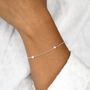 Silver Delicate Pearl Chain Bracelet, thumbnail 2 of 10