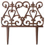 Ornate Cast Iron Garden Lawn Edging Panel 27 X 26.5cm, thumbnail 3 of 4