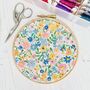 Ditsy Floral Embroidery Hoop Kit, thumbnail 2 of 6
