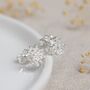 Sterling Silver Chrysanthemum Birth Flower Stud Earrings, thumbnail 4 of 5