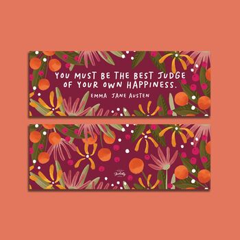 Jane Austen Emma 'Best Judge Of Your Own Happiness' Bookmark, 2 of 2